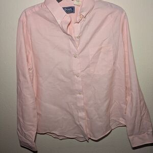 Vintage Dova Women's Pink Button-Up Blouse